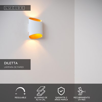 Lucide DILETTA - Lámpara de pared - 1xG9 - Blanco